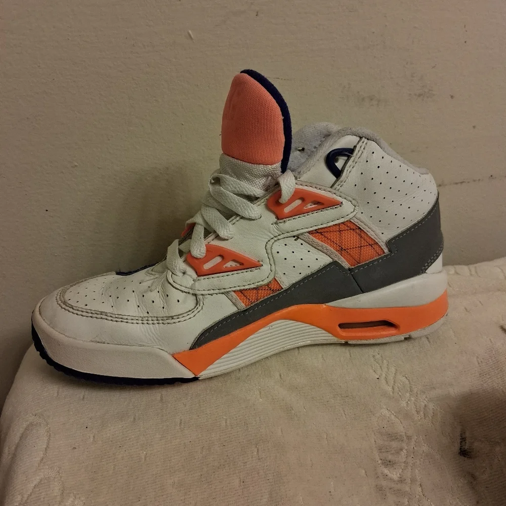 Nike Kids' White and Orange Sneakers Size 3.5 Y - DV 2233-100 YOUTH